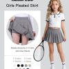 Women Pleated Skirt Tennis Golf Skorts with Lining Shorts Athletic Pleated Skirts for Women