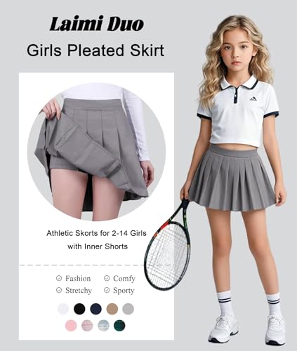 Women Pleated Skirt Tennis Golf Skorts with Lining Shorts Athletic Pleated Skirts for Women