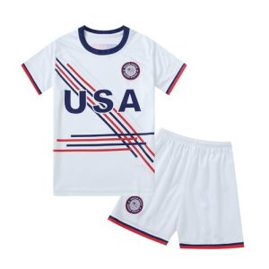 Kids Soccer Jersey Kit Boys Girls Youth Soccer Shirt Shorts Set Team Sports Training Uniform Gift