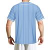 Men Baseball Jersey Solid Shirts Plain Casual Button Down Short Sleeves T-Shirt Sports Uniform S-2XL