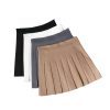 White Mini Skirt Pleated Tennis Skirts Skorts High Waisted Womens' Novelty Skirts for Women with Shorts 3XL