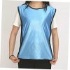 12PCS Adult Football Basketball Training Vests Xl Fluorescent Blue Mesh Sleeveless Shirts for Summer Sports Practice Lightweight
