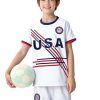 Kids Soccer Jersey Kit Boys Girls Youth Soccer Shirt Shorts Set Team Sports Training Uniform Gift