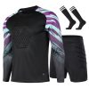 Soccer Goalie Jersey and Shorts Set for Boys,Long Sleeve Goalie Uniform Kit for Kids and Youth