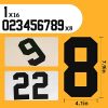 88 Pieces Iron On Numbers, Jersey Heat Transfer Numbers for Sports T Shirts Team Uniform Football Basketball Baseball-Black, 8
