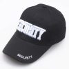 3D Embroidered Security Baseball Cap - Adjustable Hat for Guard Uniform, Officer, Bouncer, Bodyguard