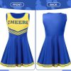 4 Pcs Cheerleader Costumes for Women Adults Girls Cheer Uniform Outfit for 2025 Halloween
