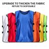Scrimmage Training Vest Team Sports Pinnies Reversible Numbered Soccer Team Pennies Kids Youth Adult Jerseys (24 Pack)