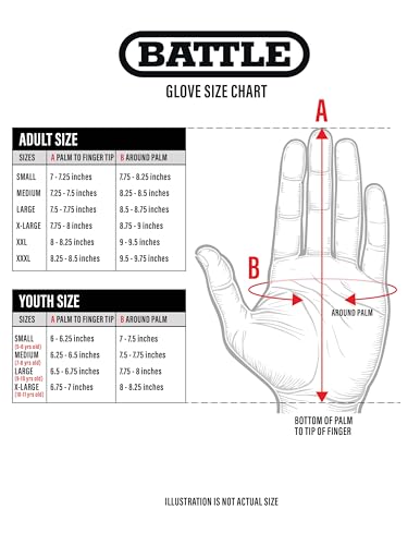 Sports Back of Hand Wide Receiver Football Gloves, Ultra-Tack Sticky & Grip, No Slip - Adult & Youth