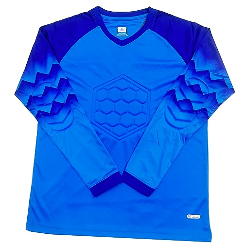 Kids Goalie Shirt Goalkeeper Jersey Padded Long Sleeve Sports Team Soccer Football Training Uniform for Boys Girls