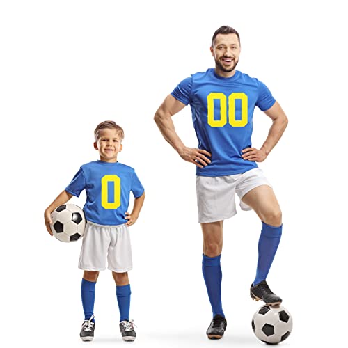 Iron on Number 5 Heat Transfer 8" Yellow Single Number for Team Uniform, Sports T-Shirt, Football, Basketball, Baseball Pack of