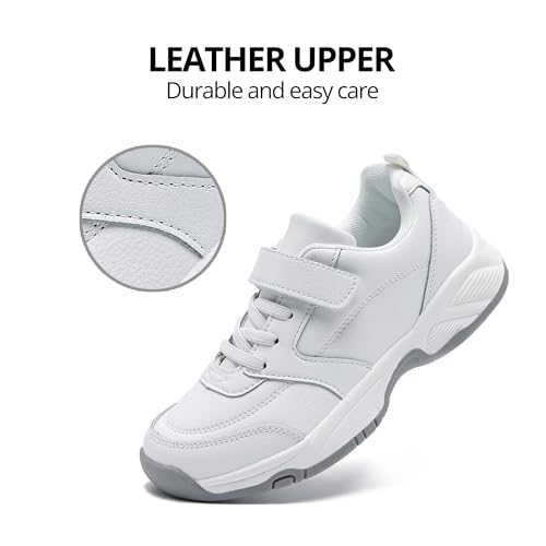 Unisex-Child Tennis Sneakers School Cheer Shoes for Boys Girls Non Slip Casual Uniform Dress Shoes for Little Kid/Big Kid