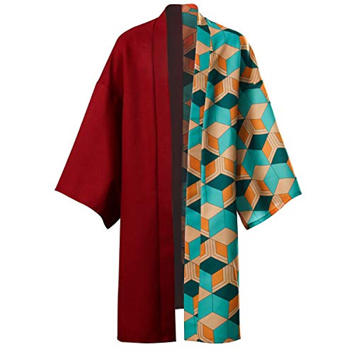 Mens Tomioka Giyuu Cosplay Costume Anime Haori Halloween Outfit Robe Kimono