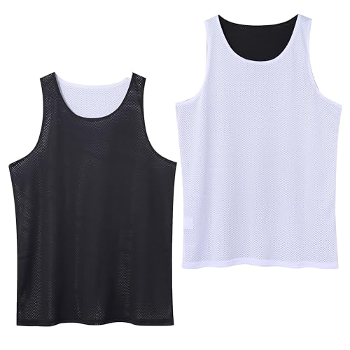 Men's Reversible Basketball Jersey Blank Mesh Jersey Team Basketball Uniforms Sport Shirts S-XXL