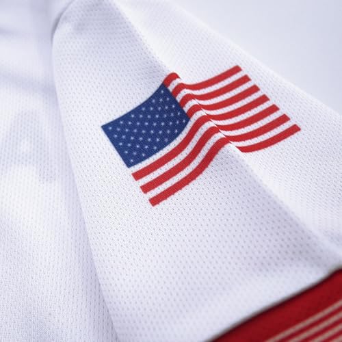 Kids National Soccer Jersey Outfits, Youth Football Training Shirt Shorts Set, Moisture-Wicking, Boys Girl Size 2-12Y