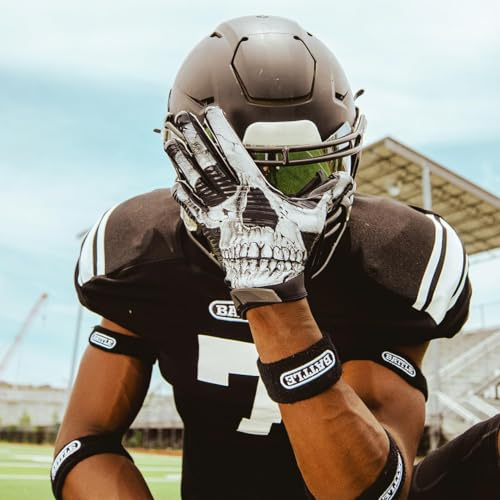 Sports Back of Hand Wide Receiver Football Gloves, Ultra-Tack Sticky & Grip, No Slip - Adult & Youth