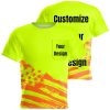 Hi-Vis Safety Shirts Customize Your Logo US Flag Team Work Uniform with 4 Inches Reflective Strips
