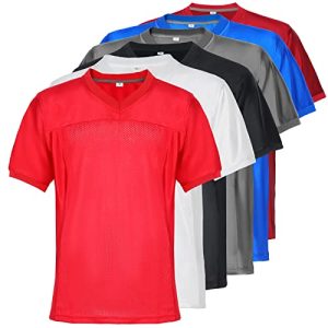 Men Blank Plain Football Jersey Practice Team Sports Uniforms Hip Hop Hipster Short Sleeve Mesh Pullover Shirts S-3XL
