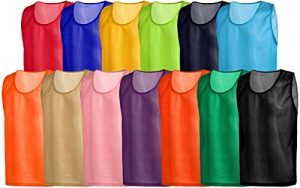 41zb5XYWSL.jpg Soccer Pinnies – Mesh Jersey Vest for Scrimmage Practice, Soccer Pennies and Training Bibs