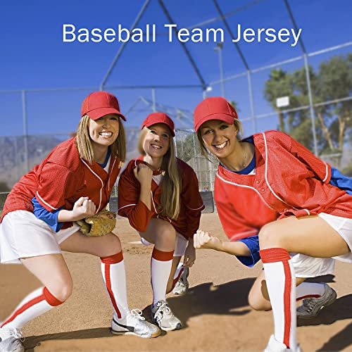 Womens Button Down Baseball Jersey, Blank Softball Team Uniform, Hip Hop Hipster Short Sleeve Active Shirts