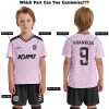 Kids Custom Soccer Jersey, Youth Personalized Football Shirt Short Set, Boy Girl Cool Team Uniform