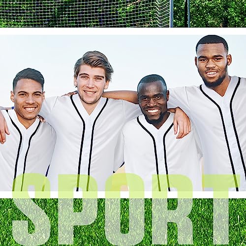 4 Pcs Baseball Jersey Men Jersey Blank Plain Button Down Baseball Jersey Short Sleeve Jersey Team for Hipster