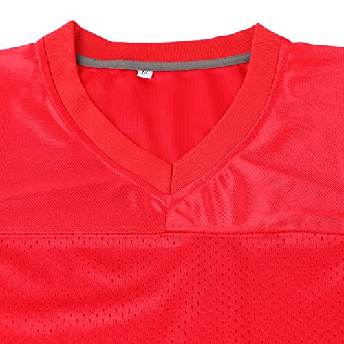 Men Blank Plain Football Jersey Practice Team Sports Uniforms Hip Hop Hipster Short Sleeve Mesh Pullover Shirts S-3XL