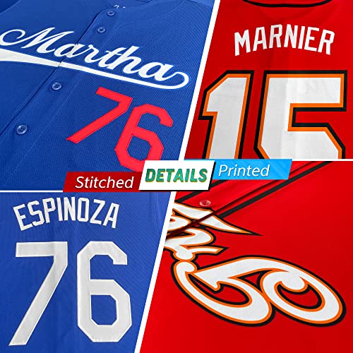 Custom Baseball Jersey Personalized Button Down Shirts Stitched or Printed Name Number for Adult Boy