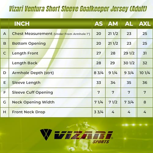 Ventura Short Sleeve Goalkeeper Jersey – Lightweight, Moisture-Wicking, Sublimated Design for Adult Soccer Goalies