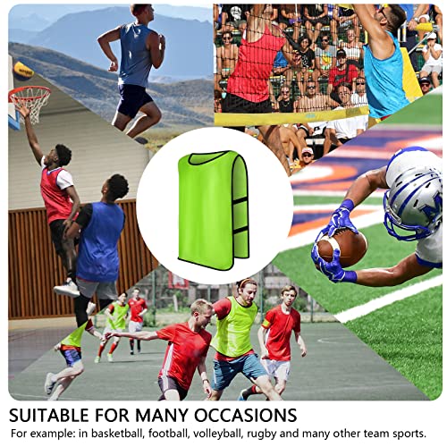 516YRo5ZaL.jpg Scrimmage Training Vest Kids Youth Adult Soccer Practice Jersey Athletic Pinnies (12 &24 Pack)