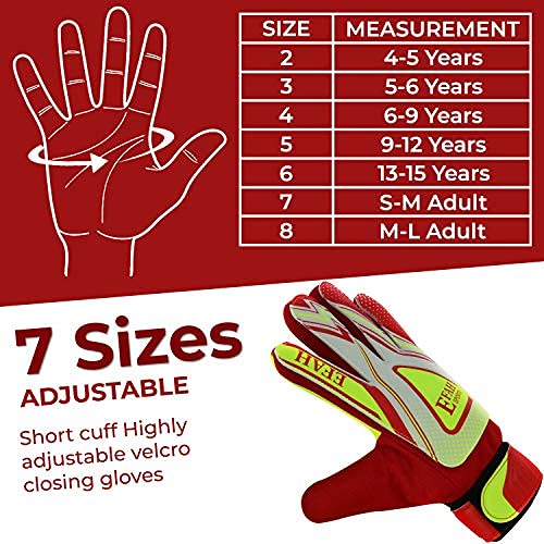 Soccer Goalie Goalkeeper Gloves for Kids Boys Children Football Gloves with Strong Grips Palms