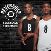 Reversible Basketball Jersey Team Set for Men with Numbers | Complete Team Set for Games or Scrimmage | Black and White |