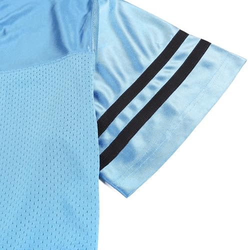 DEHANER Retro Classic Football Jerseys for Men Unisex Workout Dry-Fit Shirts Sports Uniforms Casual Tops