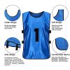 Scrimmage Training Vest Team Sports Pinnies Reversible Numbered Soccer Team Pennies Kids Youth Adult Jerseys (24 Pack)