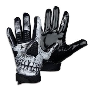 Sports Back of Hand Wide Receiver Football Gloves, Ultra-Tack Sticky & Grip, No Slip - Adult & Youth