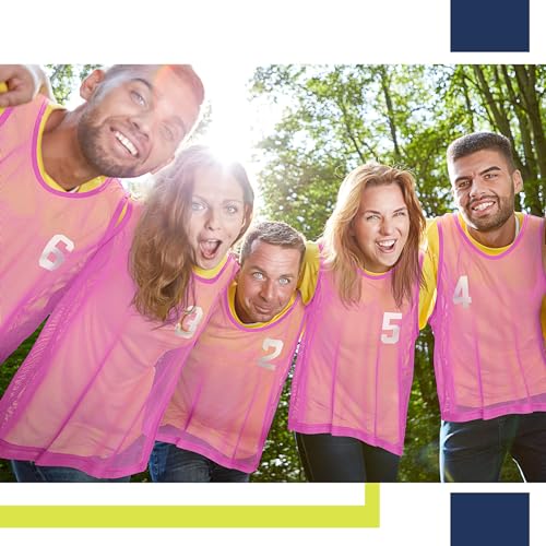 Pinnies Scrimmage Vests, Nylon Mesh Team Practice Jersey Youth Pinnies for Sports Basketball Soccer Football