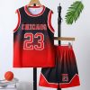 Basketball Jerseys 23# for Kids Youth Sports T-Shirt Jersey Boys Girls Gradient Basketball Uniform Set 6-16Years