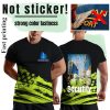 Hi-Vis Safety T-Shirt Customize Logo US Flag Reflective Security Shirts Team Work Uniform