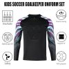 Soccer Goalie Jersey and Shorts Set for Boys,Long Sleeve Goalie Uniform Kit for Kids and Youth