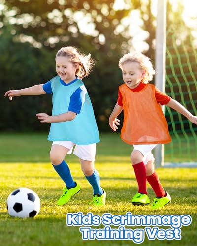 51F61TUDprL.jpg 36 Pcs Pennies for Sports Youth Football Practice Jersey Adult Basketball Soccer Hockey Pinnies Kids Scrimmage Jerseys