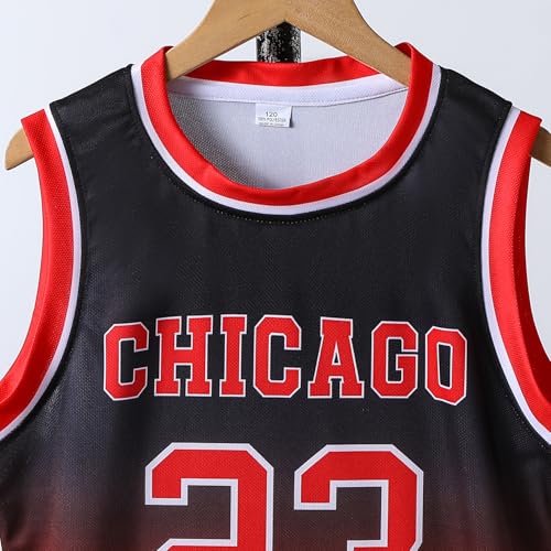Basketball Jerseys 23# for Kids Youth Sports T-Shirt Jersey Boys Girls Gradient Basketball Uniform Set 6-16Years