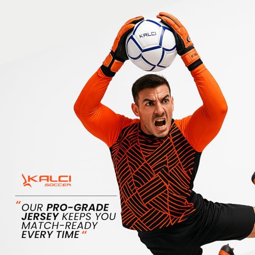 Hidden Chest Padding Soccer Goalie Jersey Youth & Adult. Long Sleeves Elbow Padded Goalkeeper Shirt for Boys & Girls
