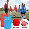 24 Pack Nylon Mesh Scrimmage Team Practice Vests Pinnies Jerseys Train Vest for Adult Sport Basketball Soccer Football