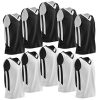 10-Pack Men's Reversible Custom Basketball Jerseys, Plain Mesh Athletic Sleeveless Shirts Blank Team Uniforms Set