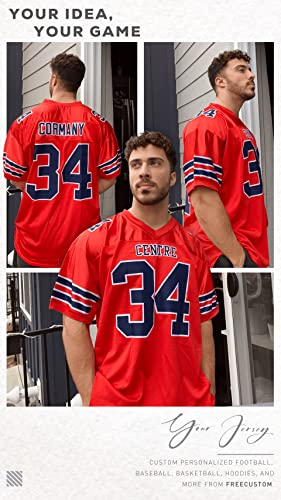 Custom Football Jersey, Personalize Football Practice Uniform, Design Any Name and Number for Your Event or Team