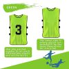 Numbered Soccer Pennies, Scrimmage Vest Sports Pinnies, Team Practice Pinnies, Soccer Bibs Training Vest for Adult Youth 6pcs