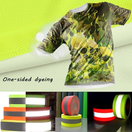Skull Safety T-Shirts Customize Logo High Visibility Reflective Outdoor Security Team Uniform