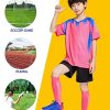 Kids Soccer Jersey Set with Socks for Boys Girls Uniform Athletic Jersey Sportswear Kit
