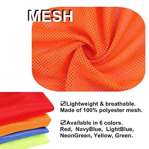 12-Pack Numbered Scrimmage Pinnies Sports Vests Team Practice Mesh Jerseys #13-24