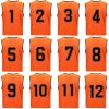 Soccer Sports Team Practice Pinnies Scrimmage Training Mesh Vests with Number-12 pcs Pack